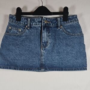 Edikted Denim Mini Skirt, Size Small